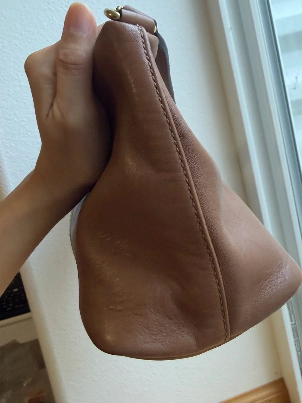 Coach VTG Legacy Crescent Brown Leather Shoulder Bag Adjustable Strap